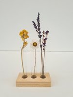 Droogbloem houder 3 vaasjes laag